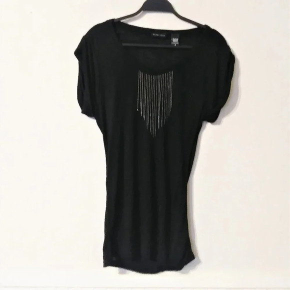 New York & Company Tops - New York & Co Black Chain T-shirt